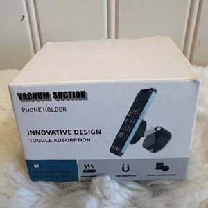 Universal Vacuum Suction Phone Holder - Black